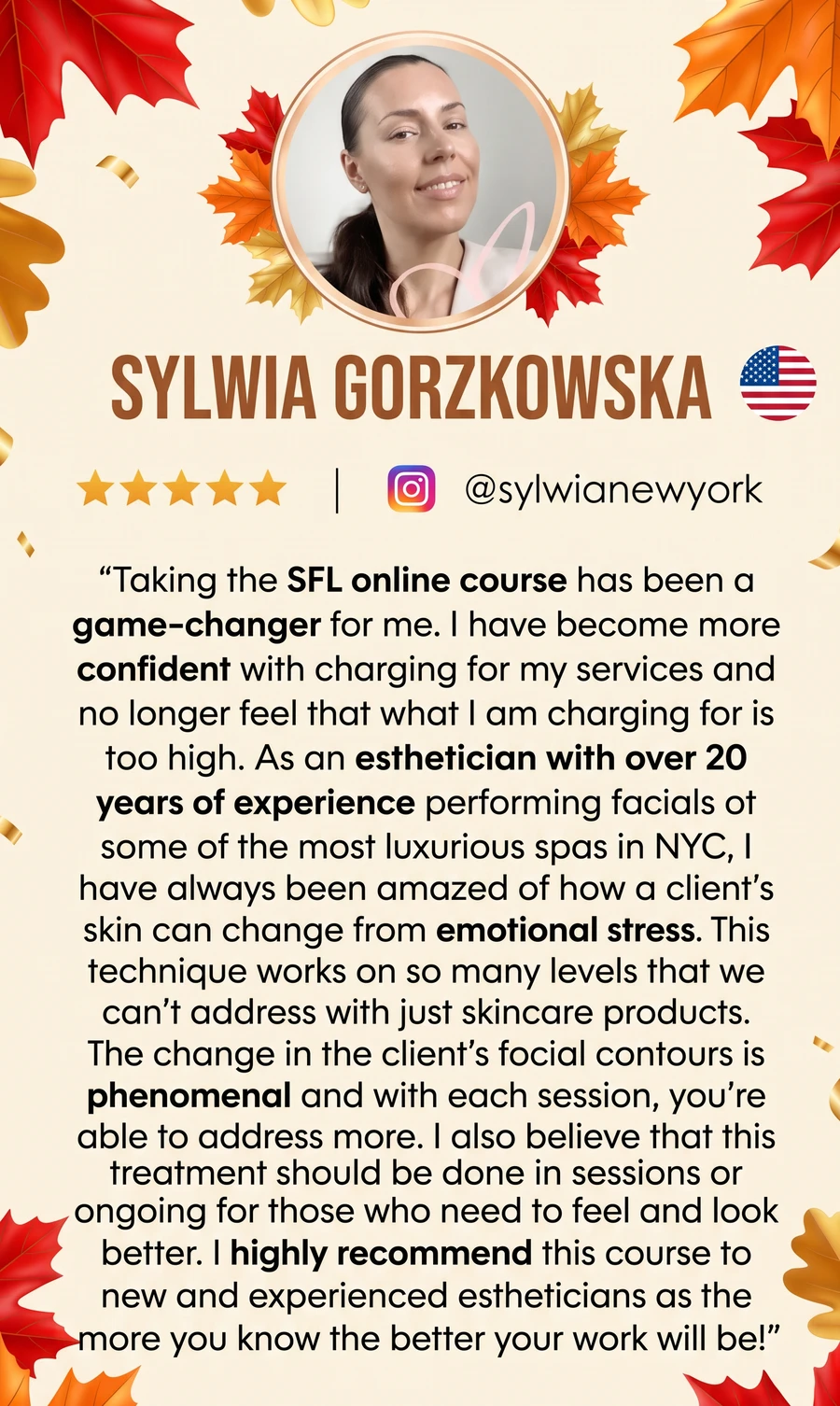 Sylwia Gorzkowska, review of the SFL online course
